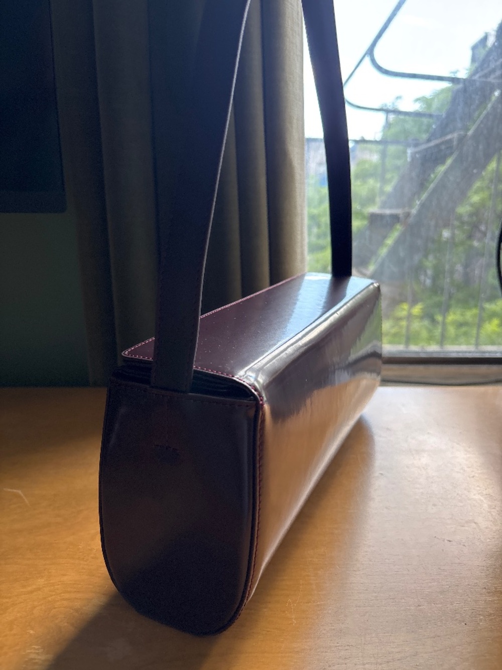 St. Agni East West Baguette Bordeaux Bag - Picture 3 of 7